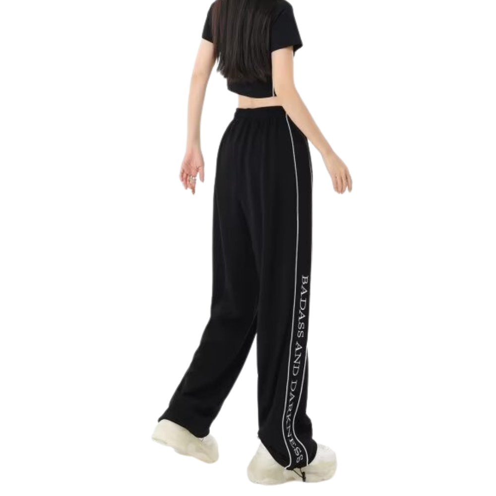 Women's Street Mask Embroidered Sweatpants