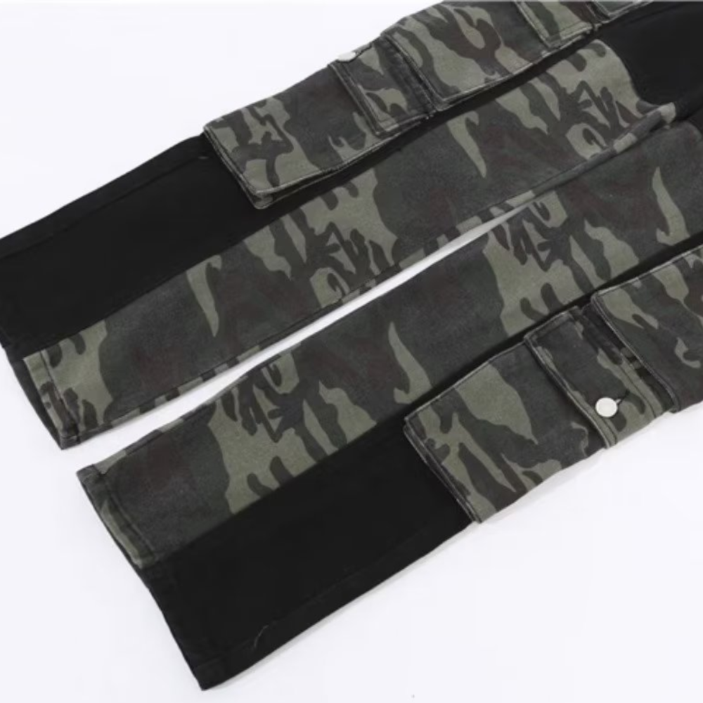 American Camouflage Panel Jeans