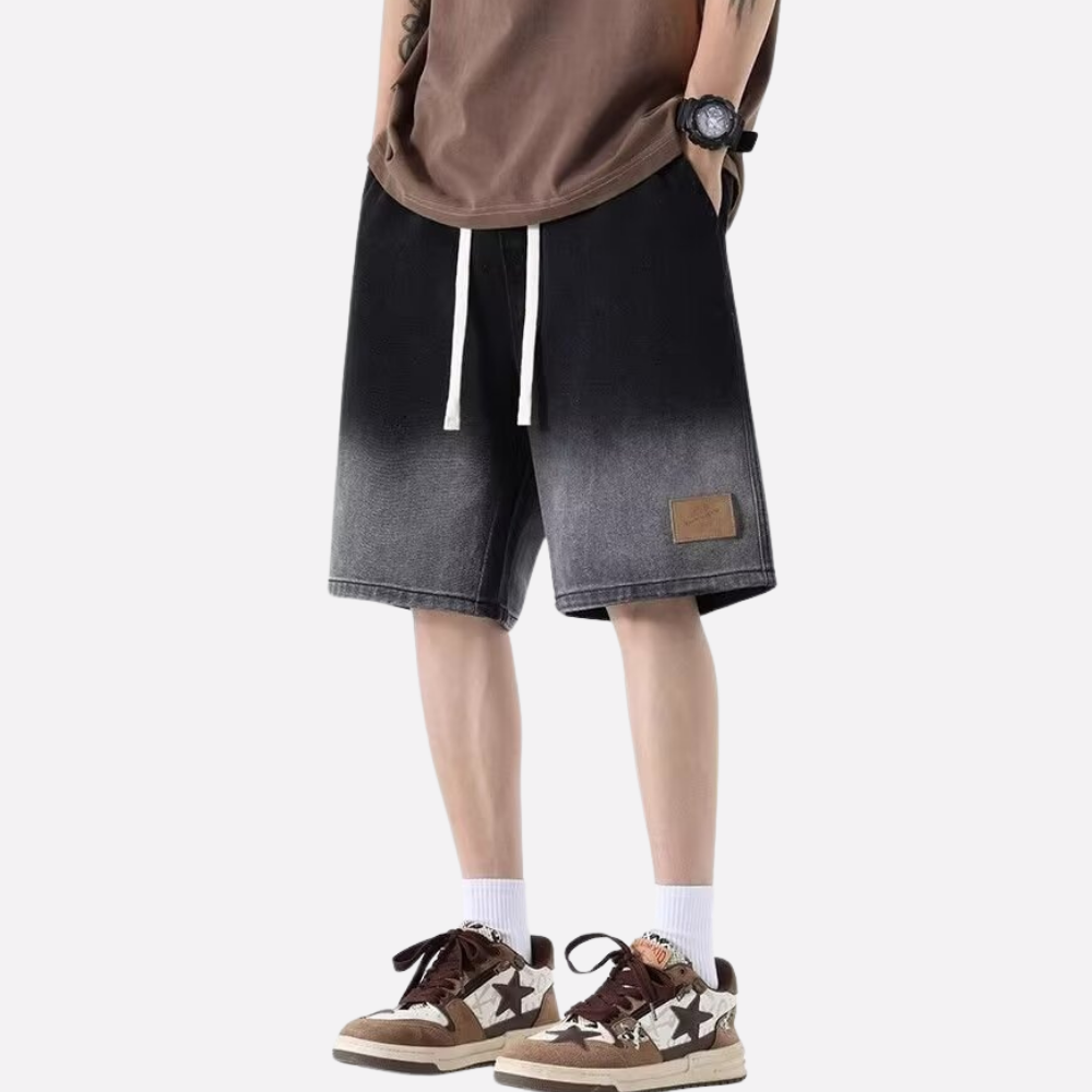 Japanese Gradient Leather Label Shorts