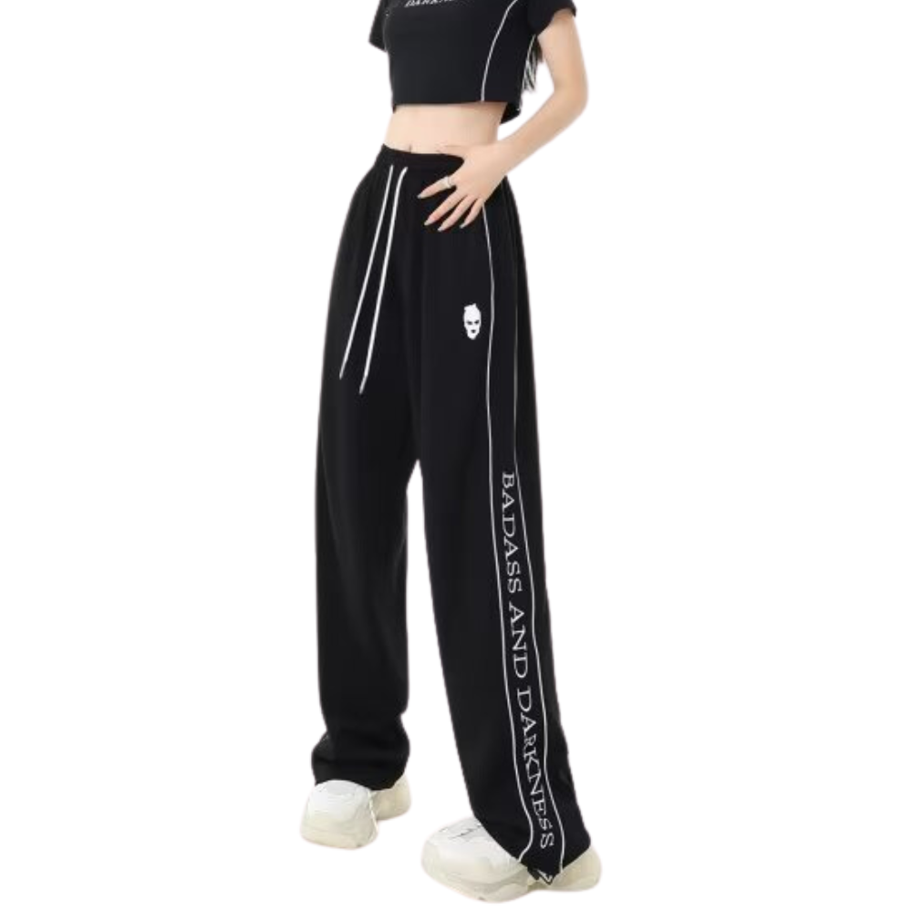 Women's Street Mask Embroidered Sweatpants