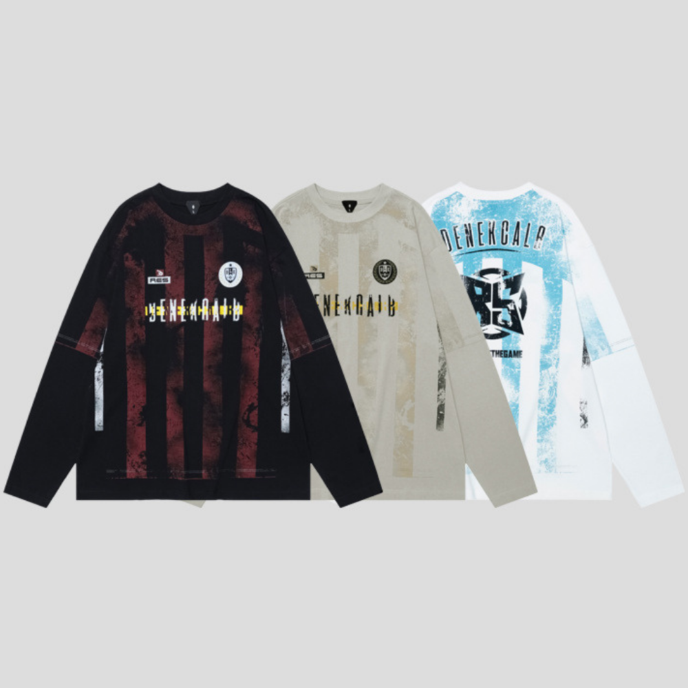 Retro Hand Brushed Silk Screen Sweatshirt