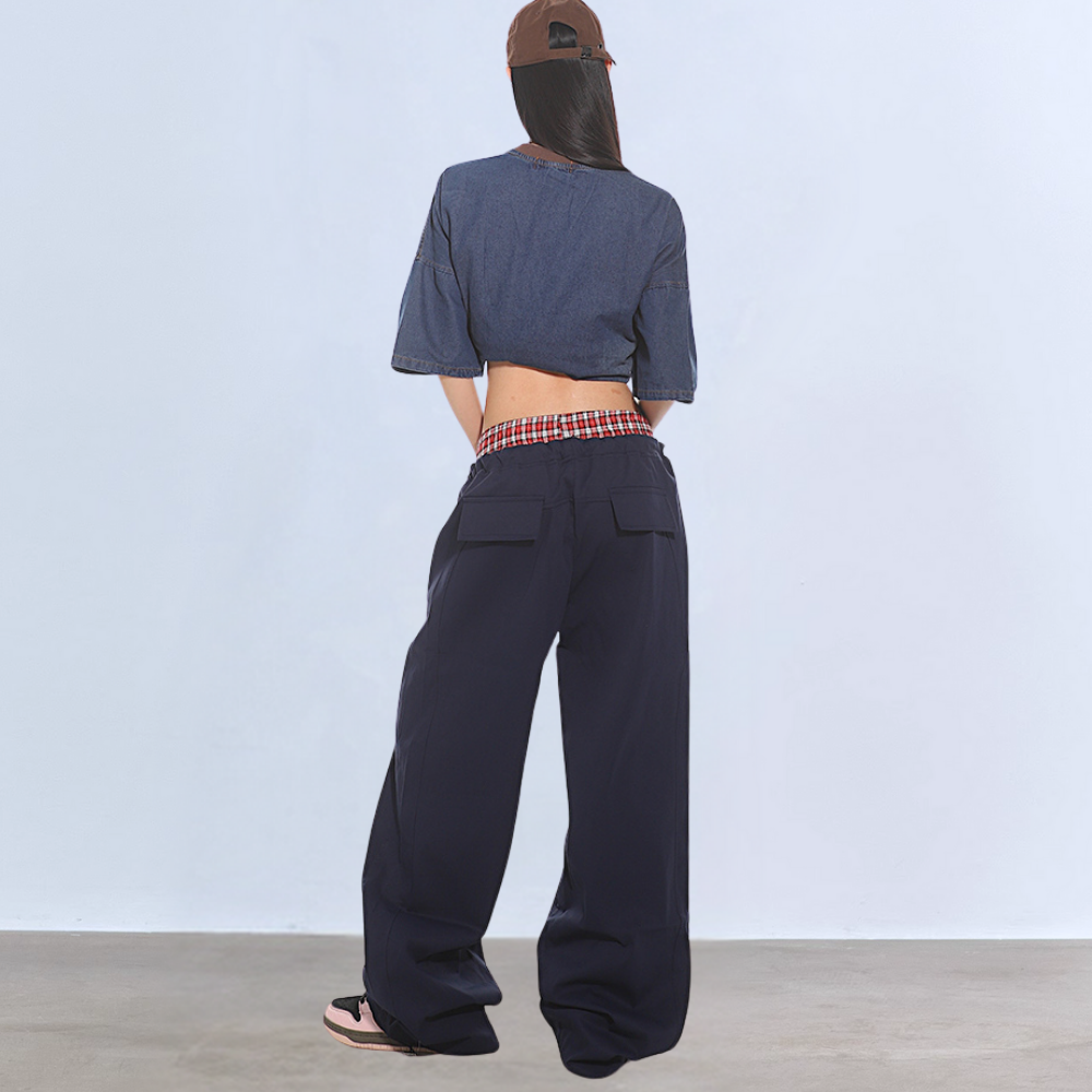 Casual Fake Two-Piece Sweatpants