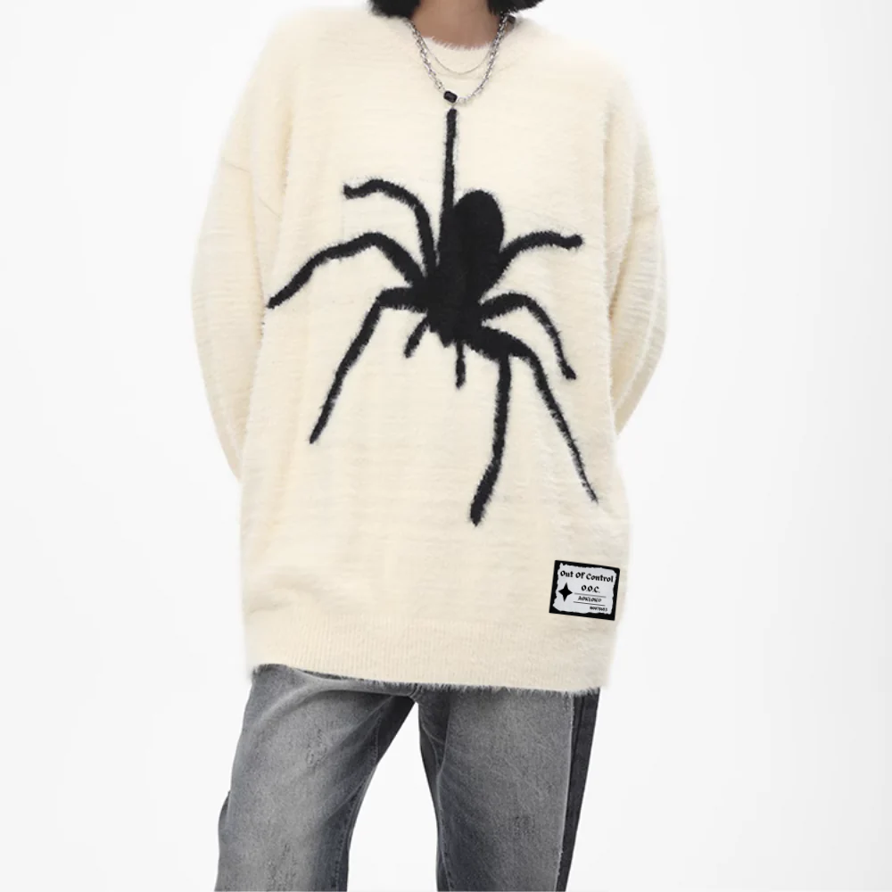OOC' Casual Simple Spider Sweater