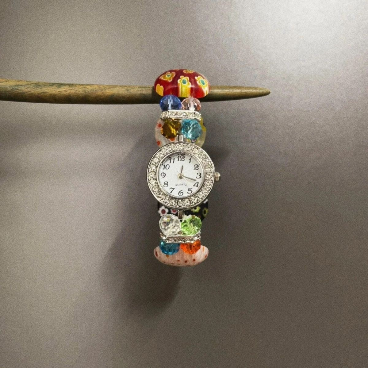 LoopStone Time in Color – Handmade Beaded Charm Watch