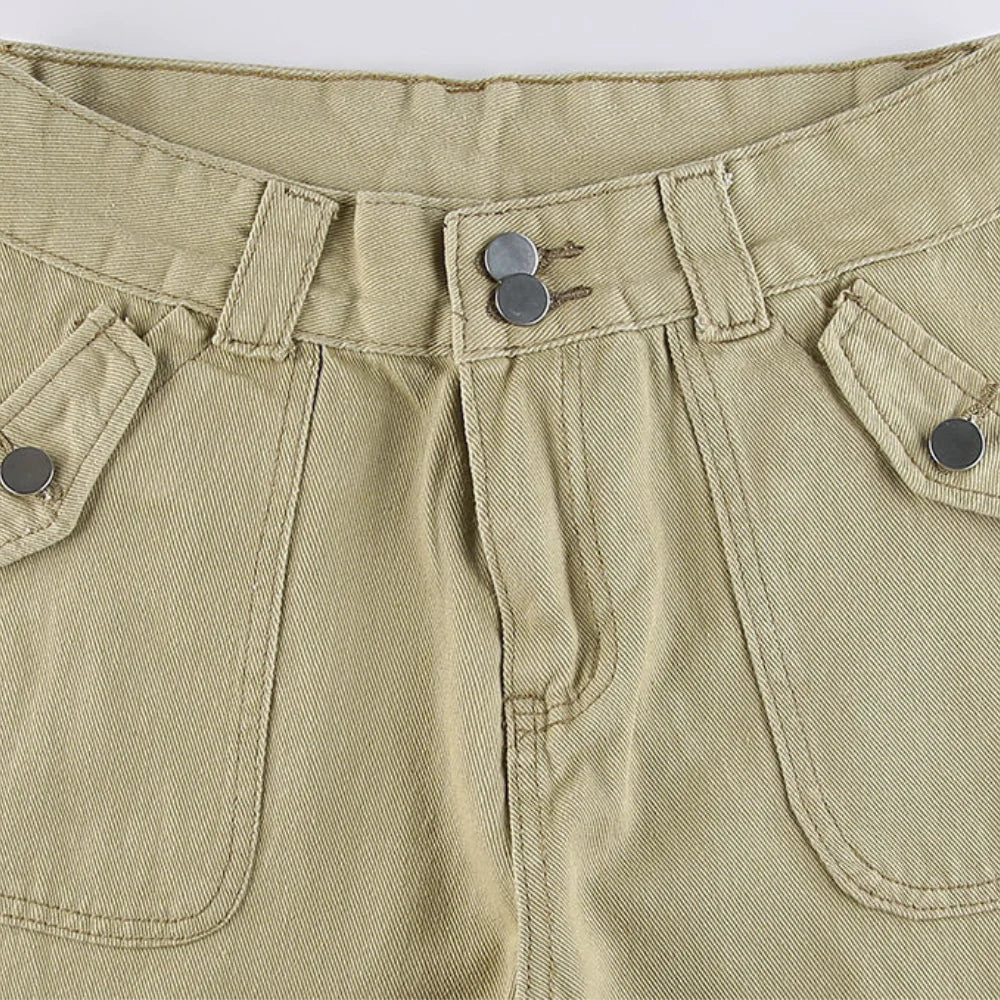 Women's Casual Solid Color Cargo Pants