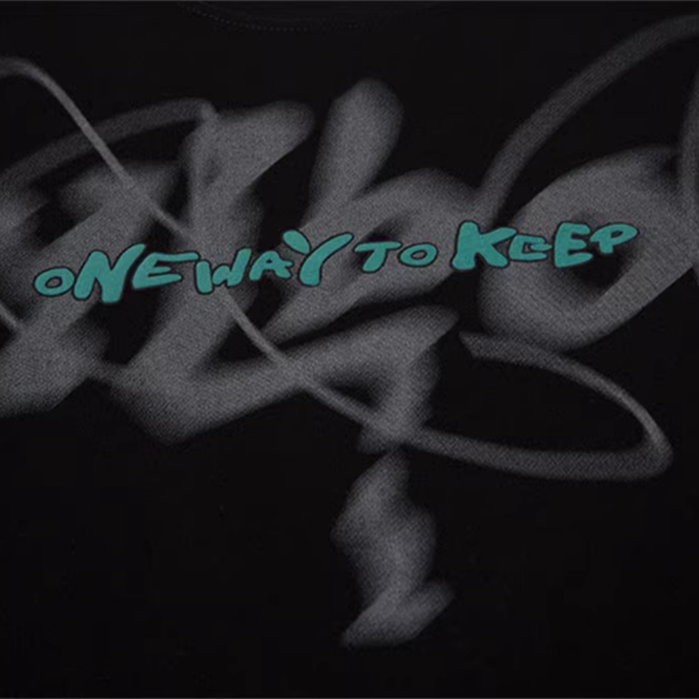 Casual Lettering Graffiti T-Shirt