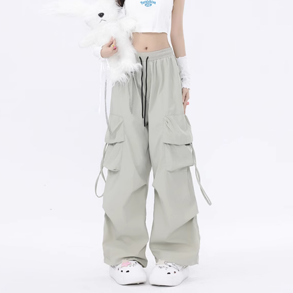 Women's Retro Loose and Versatile Cargo Pants