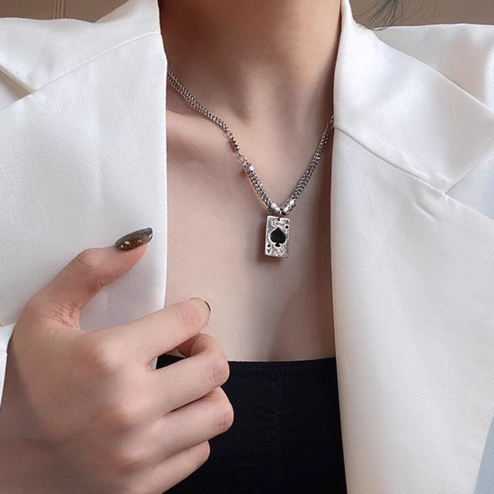 American Spades Poker Necklace