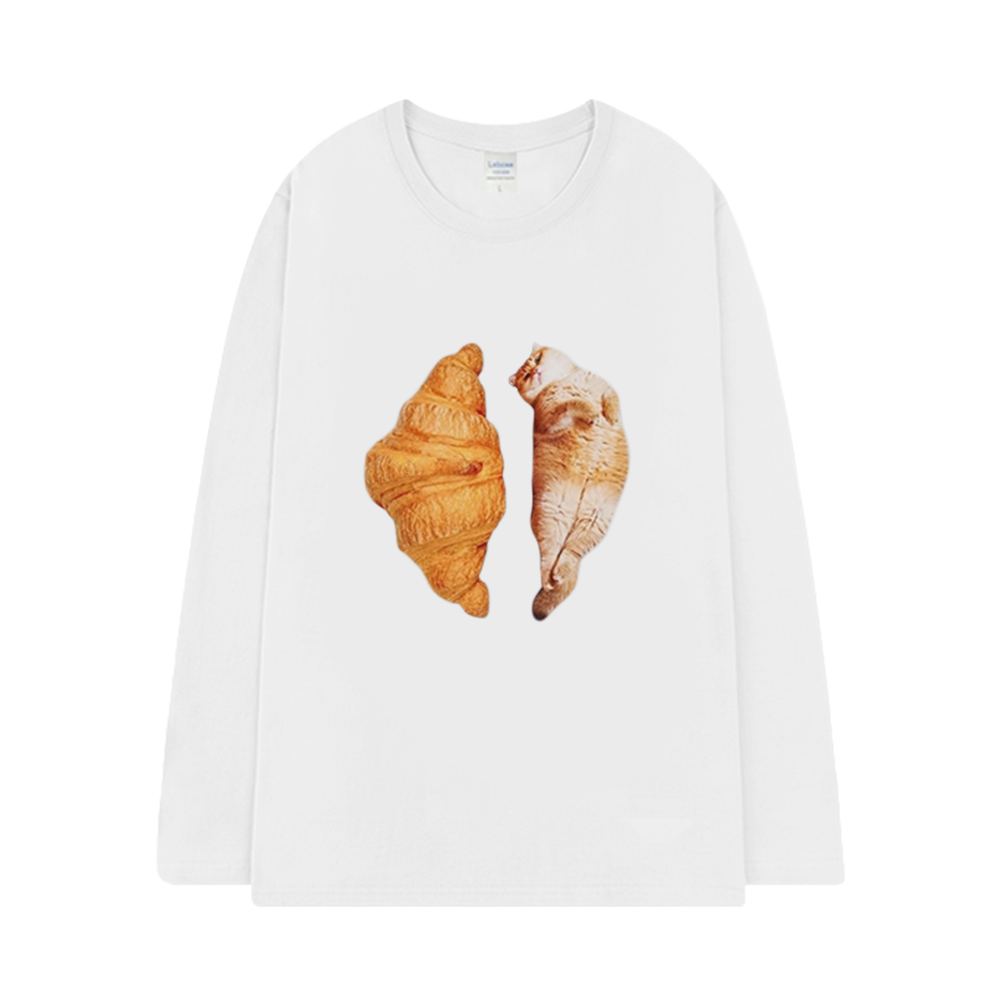Croissant Cat Long Sleeve Shirt