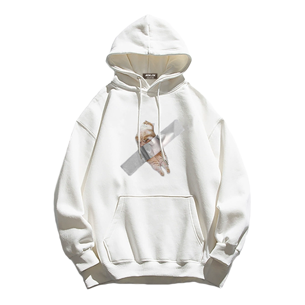 Funny Kitten Print Hoodie