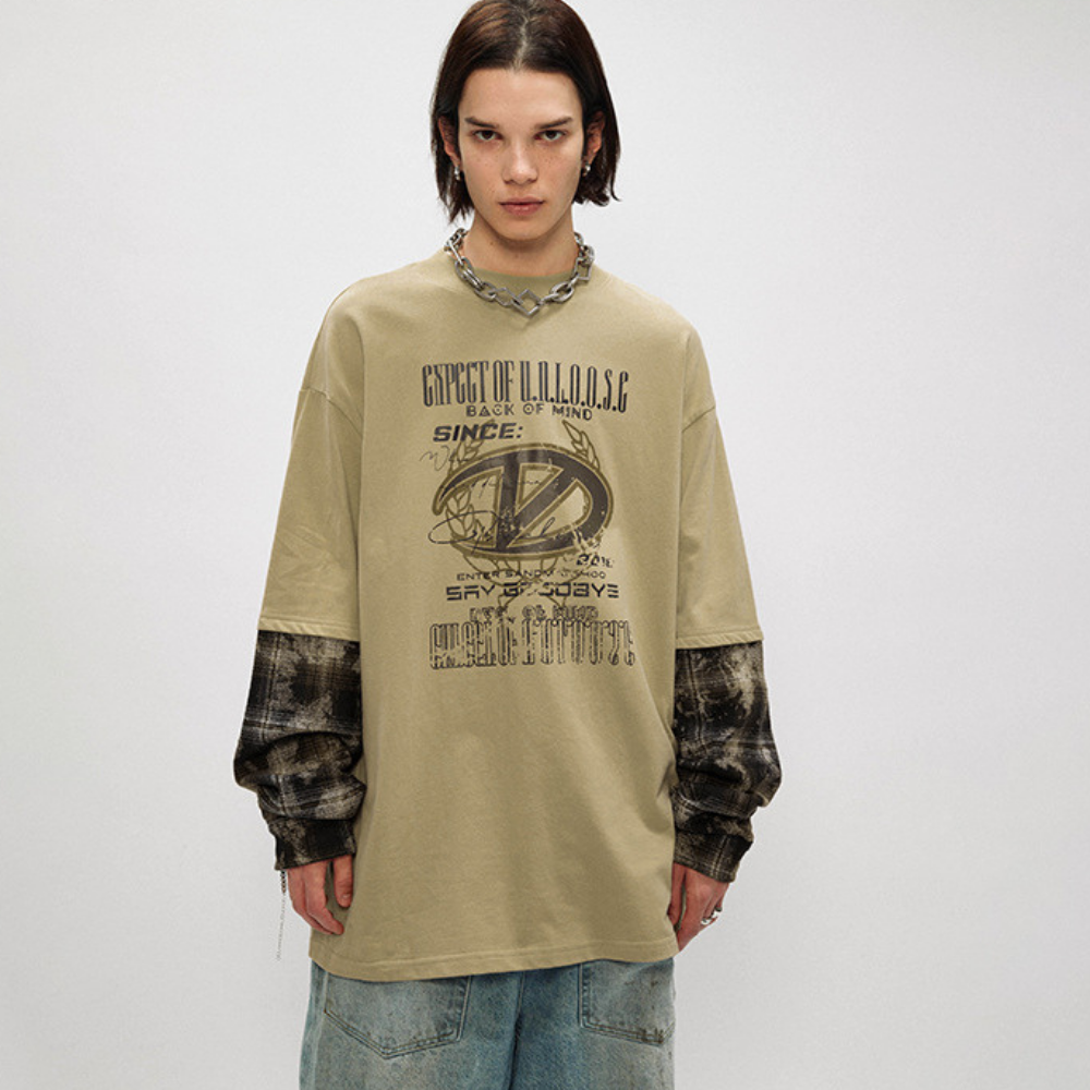 Fake Two Piece Camouflage Sweatshirt