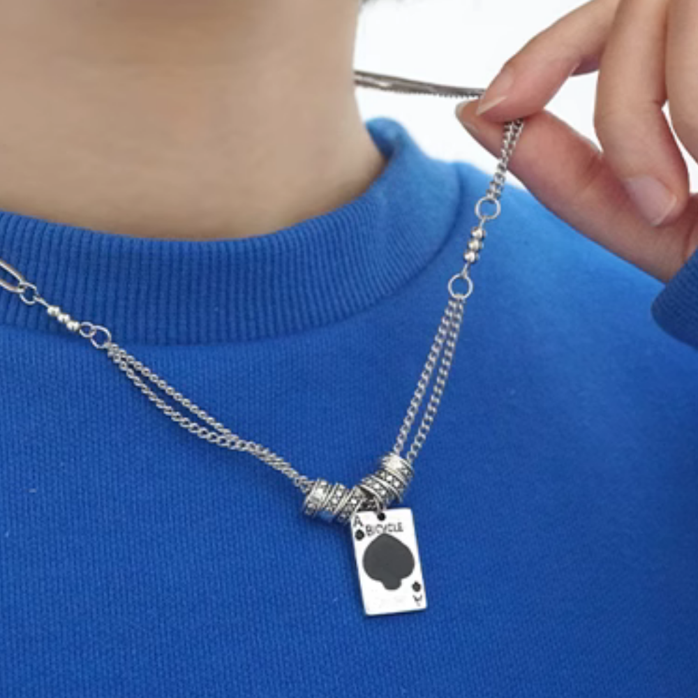 American Spades Poker Necklace