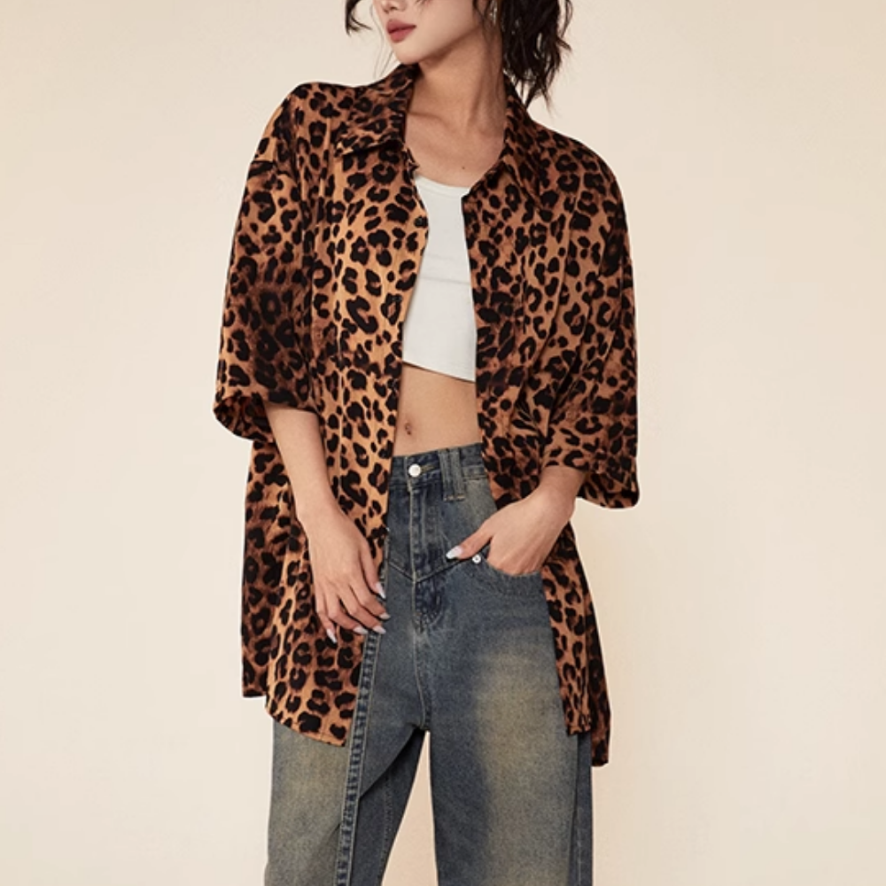 Urban Fashion Leopard Print Shirt