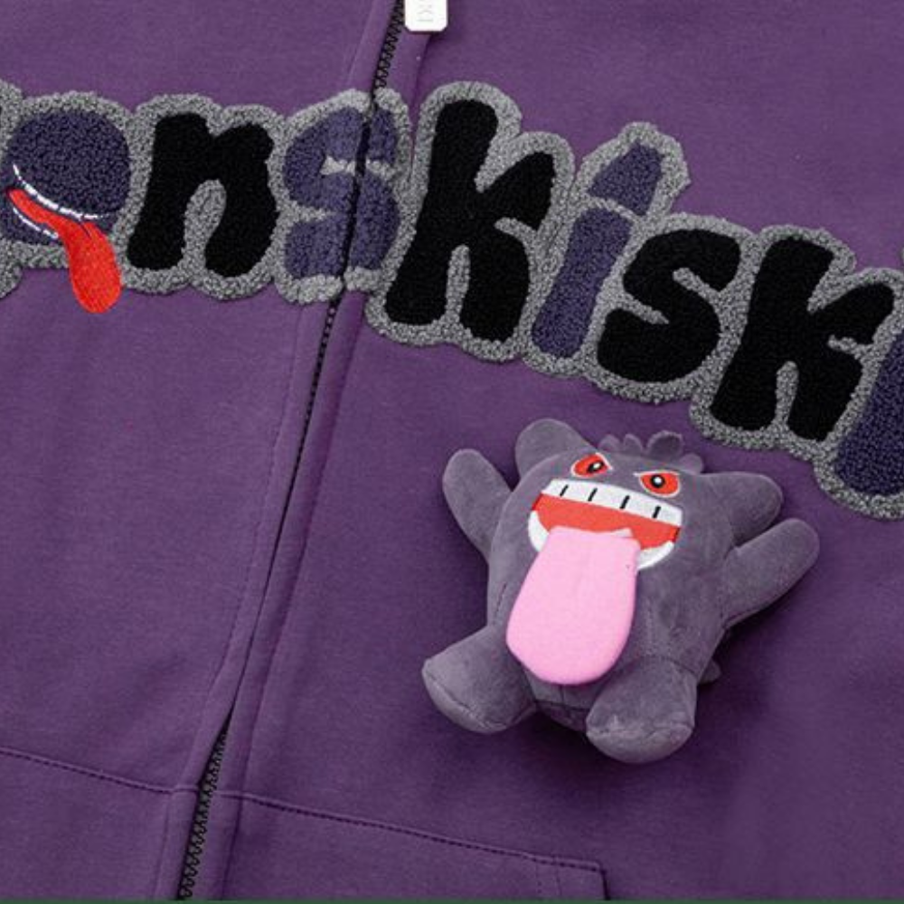 Gengar Doll Towel Embroidery Hoodie