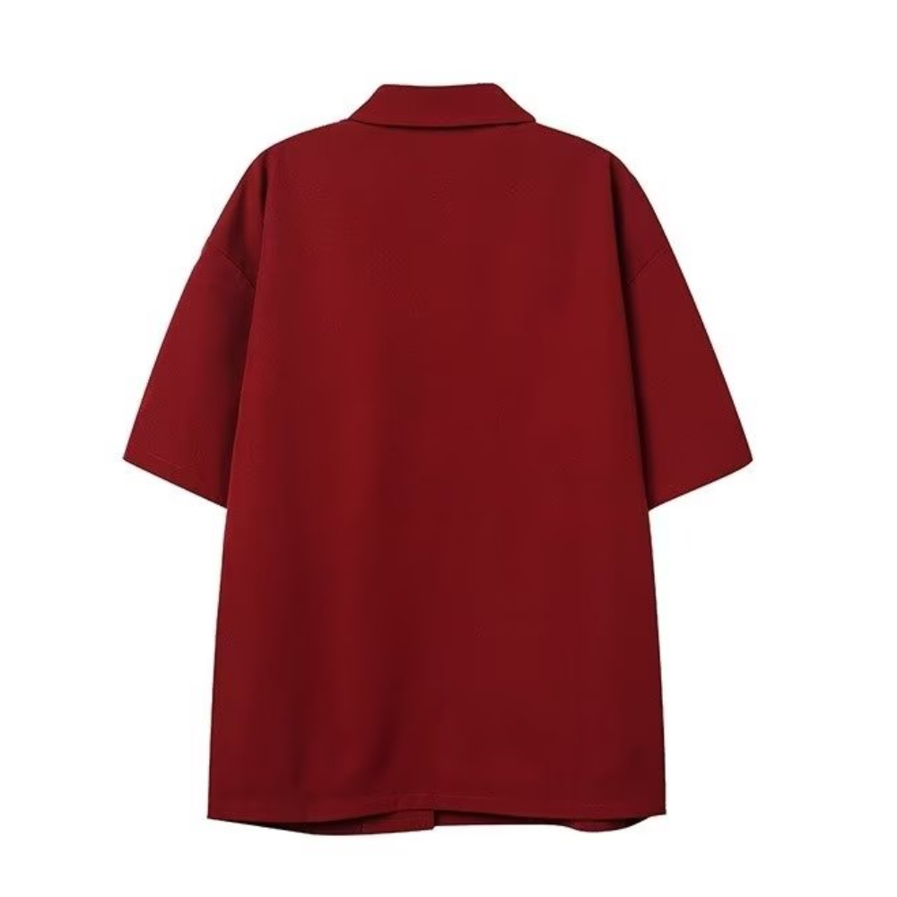 Vintage Solid Irregular Cut Shirt