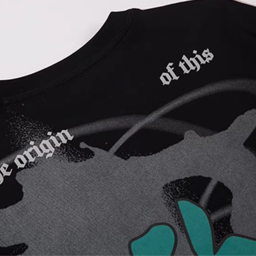 Casual Lettering Graffiti T-Shirt