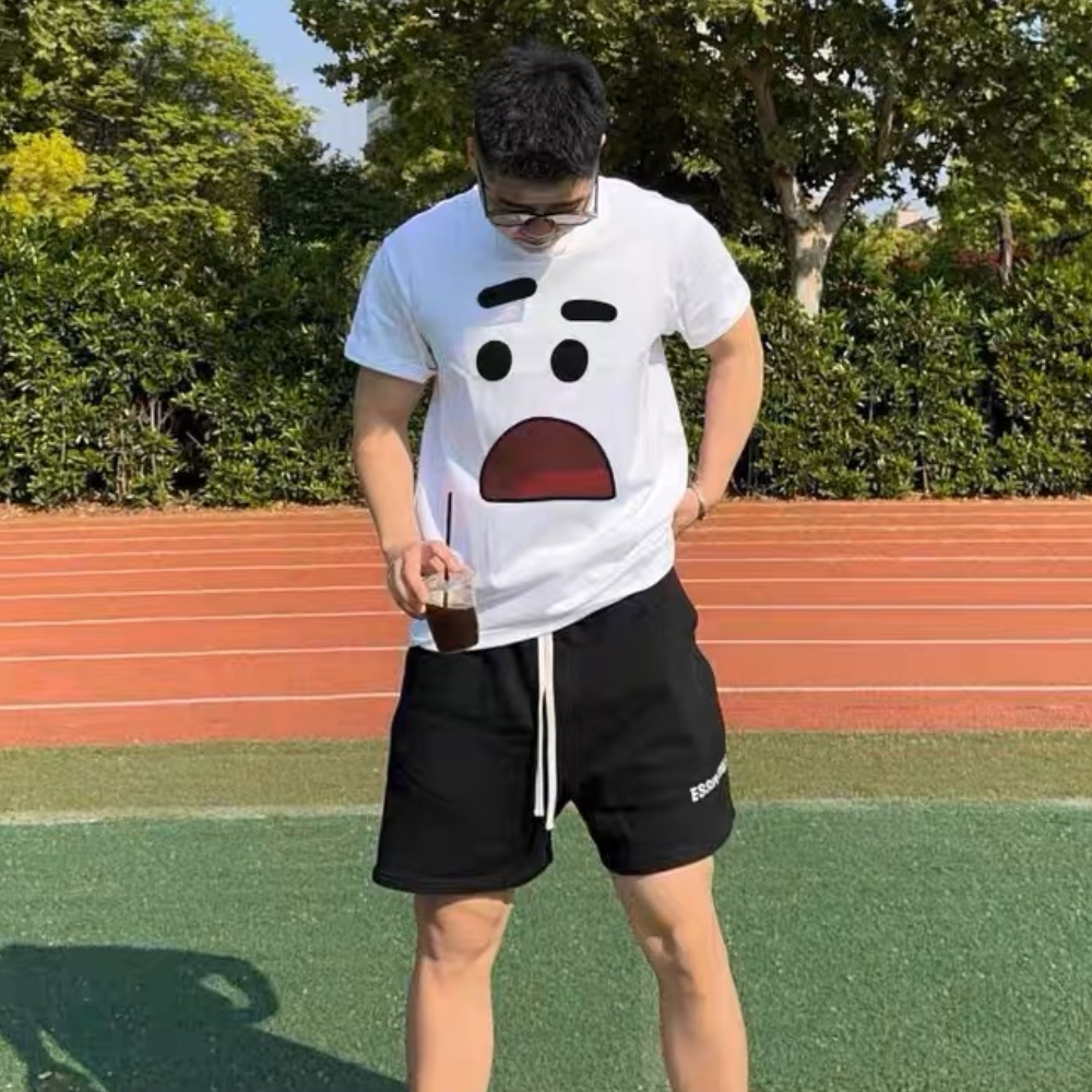 Funny Expression Print T-shirt