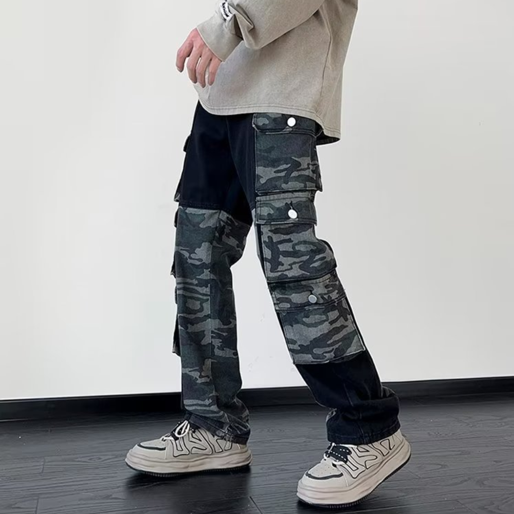 American Camouflage Panel Jeans