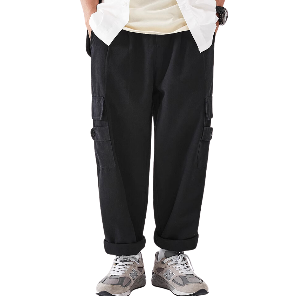 Classic All-Match Straight-Leg Cargo Pants