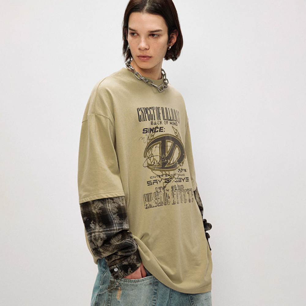 Fake Two Piece Camouflage Sweatshirt