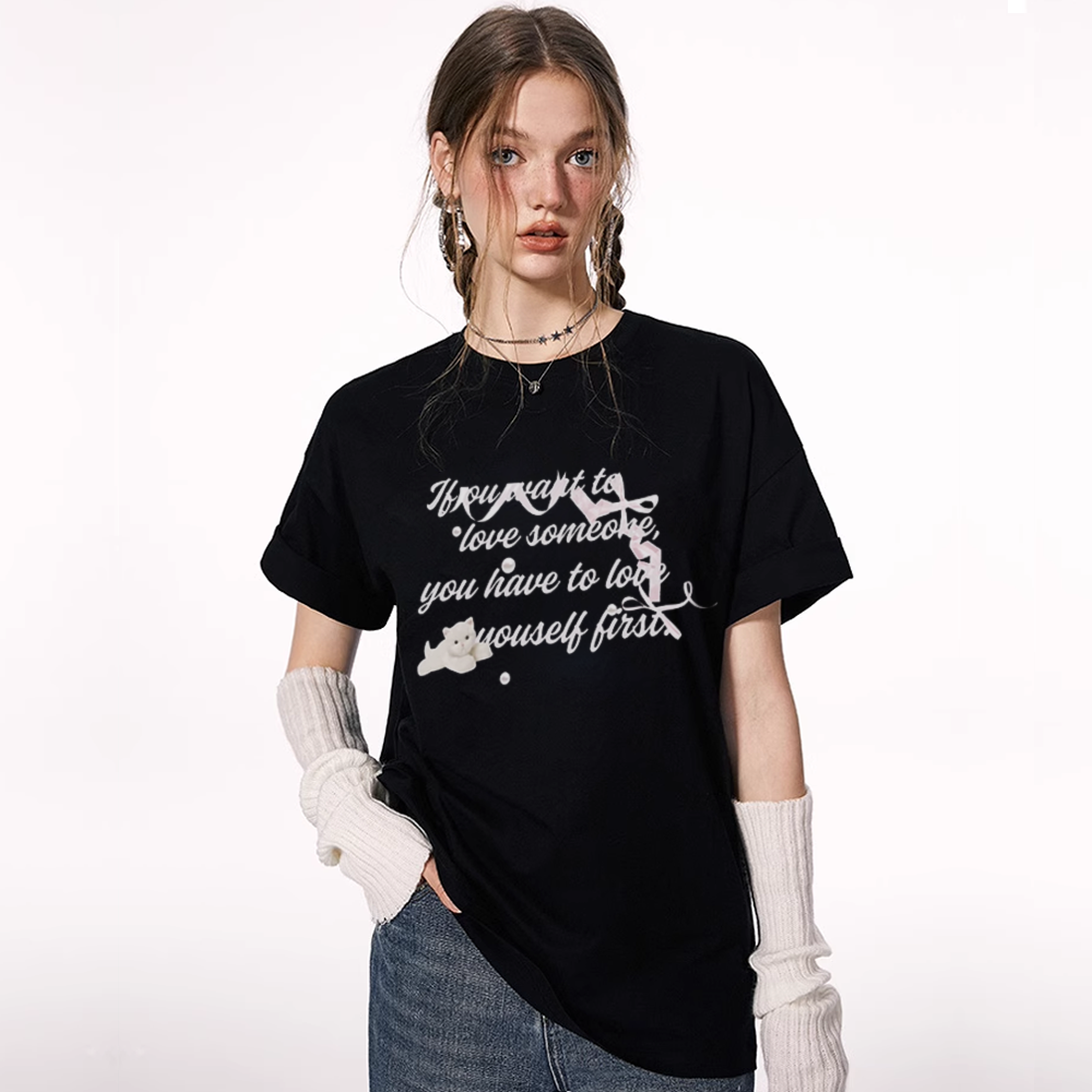 Women's Sweet Letter T-Shirt