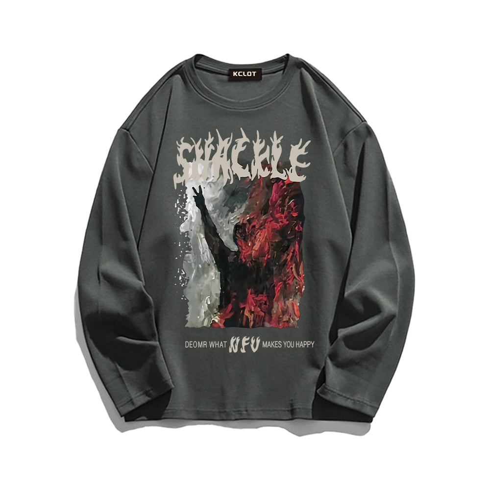 Horny Man Print Long Sleeve Sweatshirt