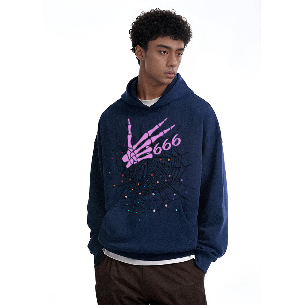6Kull Starry Spider Web Hoodie