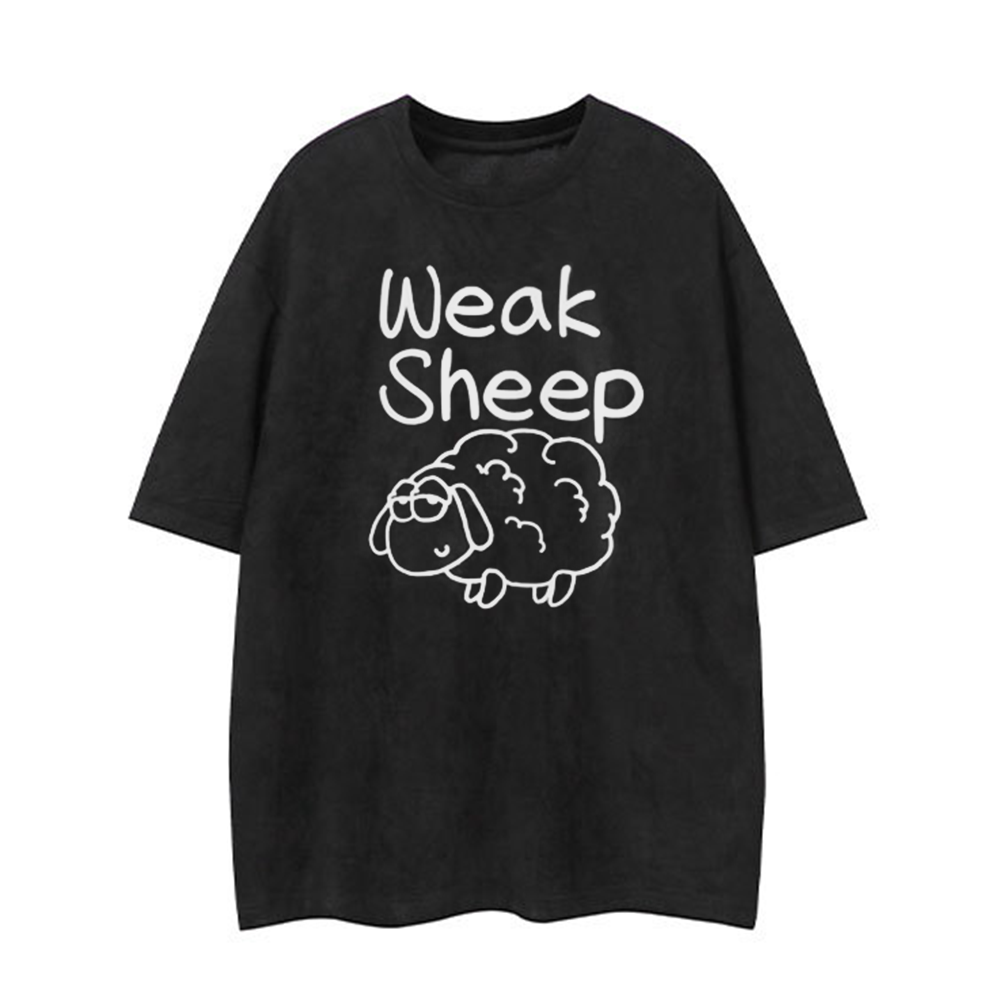 Casual Weak Sheep Suede T-Shirt