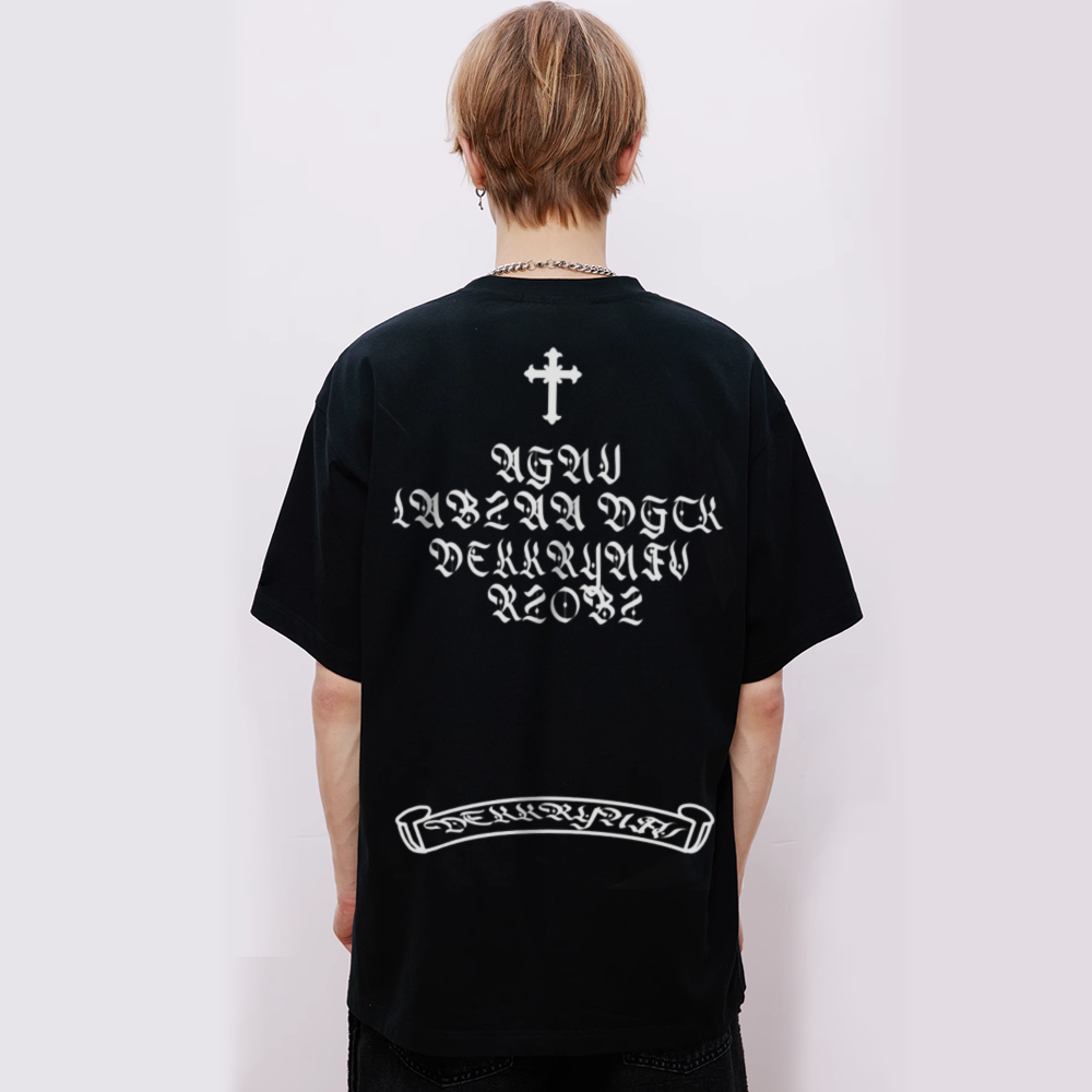 American Cross Letter Print T-shirt
