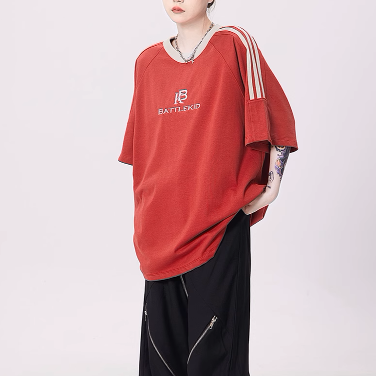 High Street Heavy Letter Embroidered T-shirt