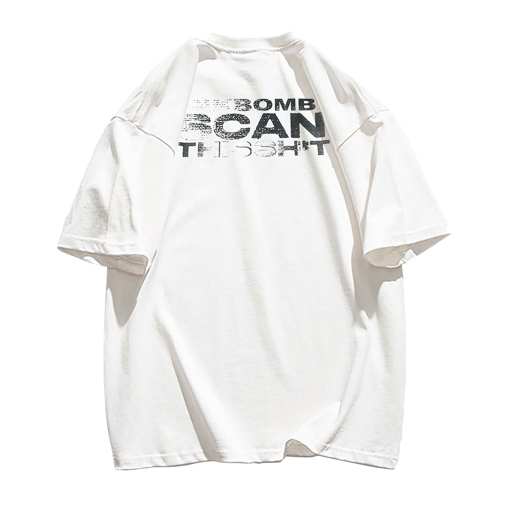 Loose Lettered Cotton T-Shirt