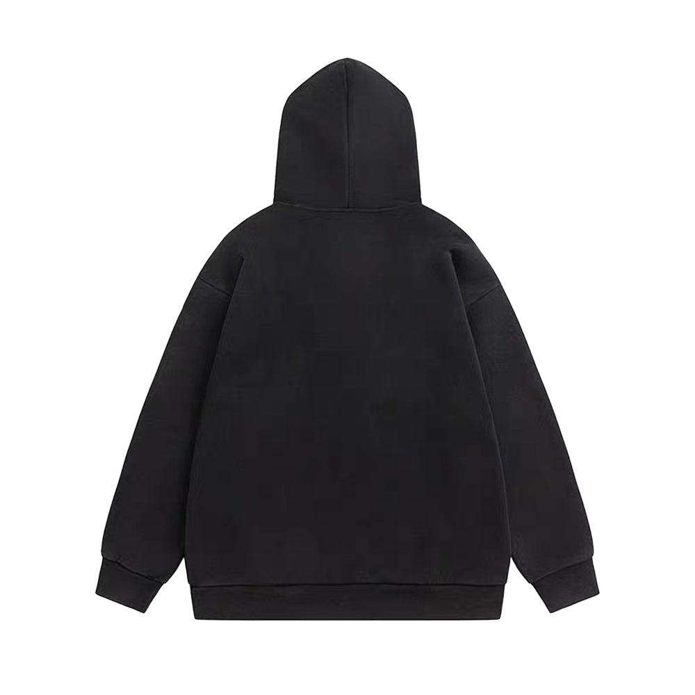 High Street Hip Hop Retro Print Hoodie