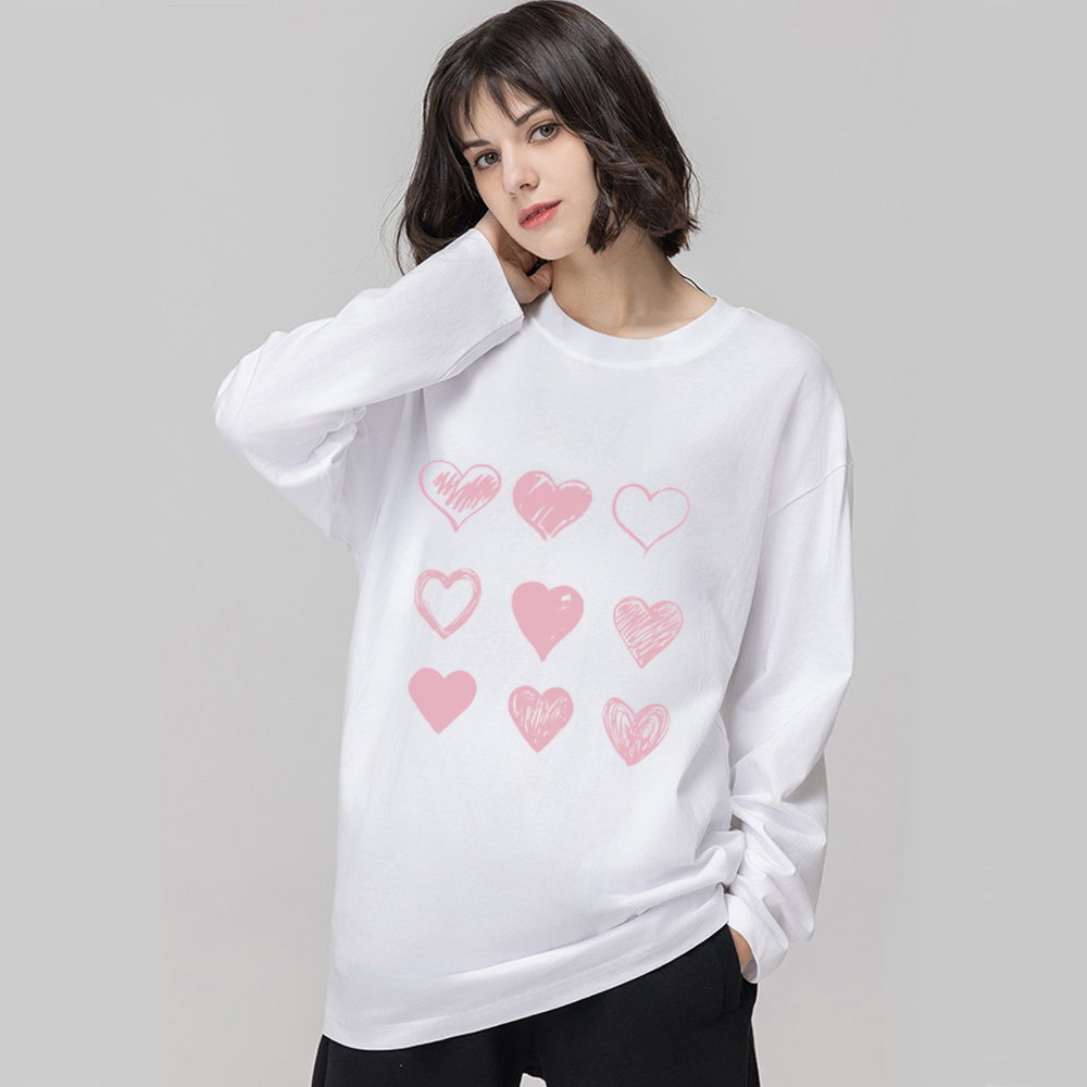 Painting Love Print Long Sleeve Shirt