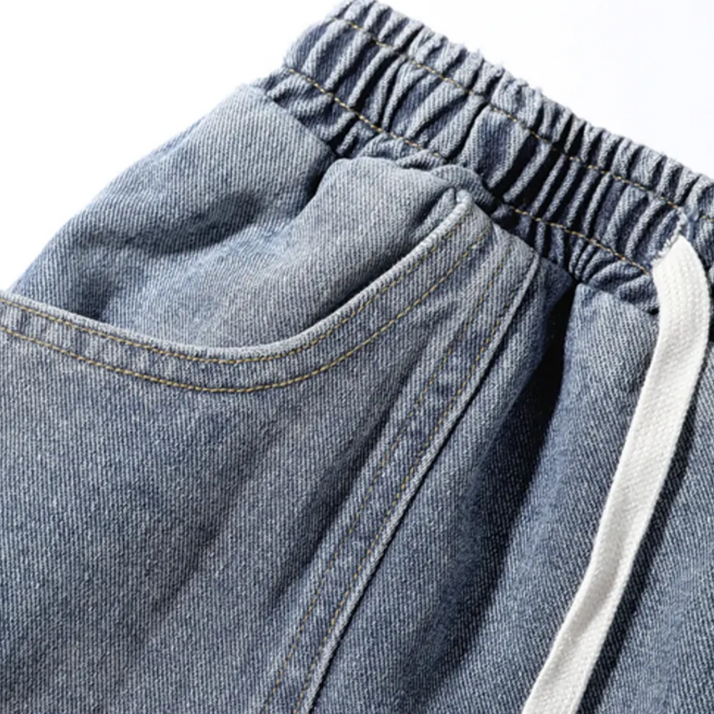 Modern Washed Gradient Denim Shorts