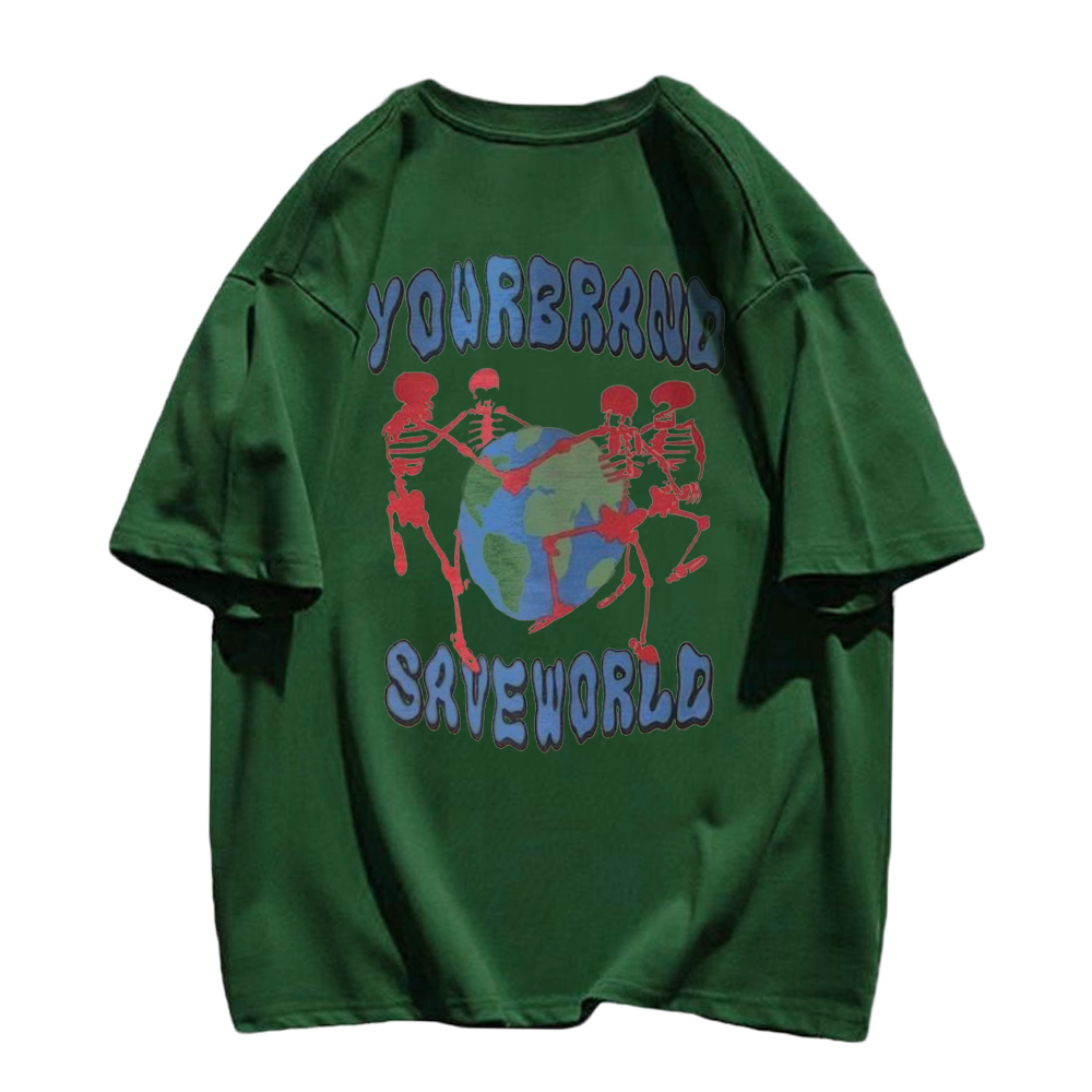 🌍Skeleton Surrounds The Earth T-Shirt