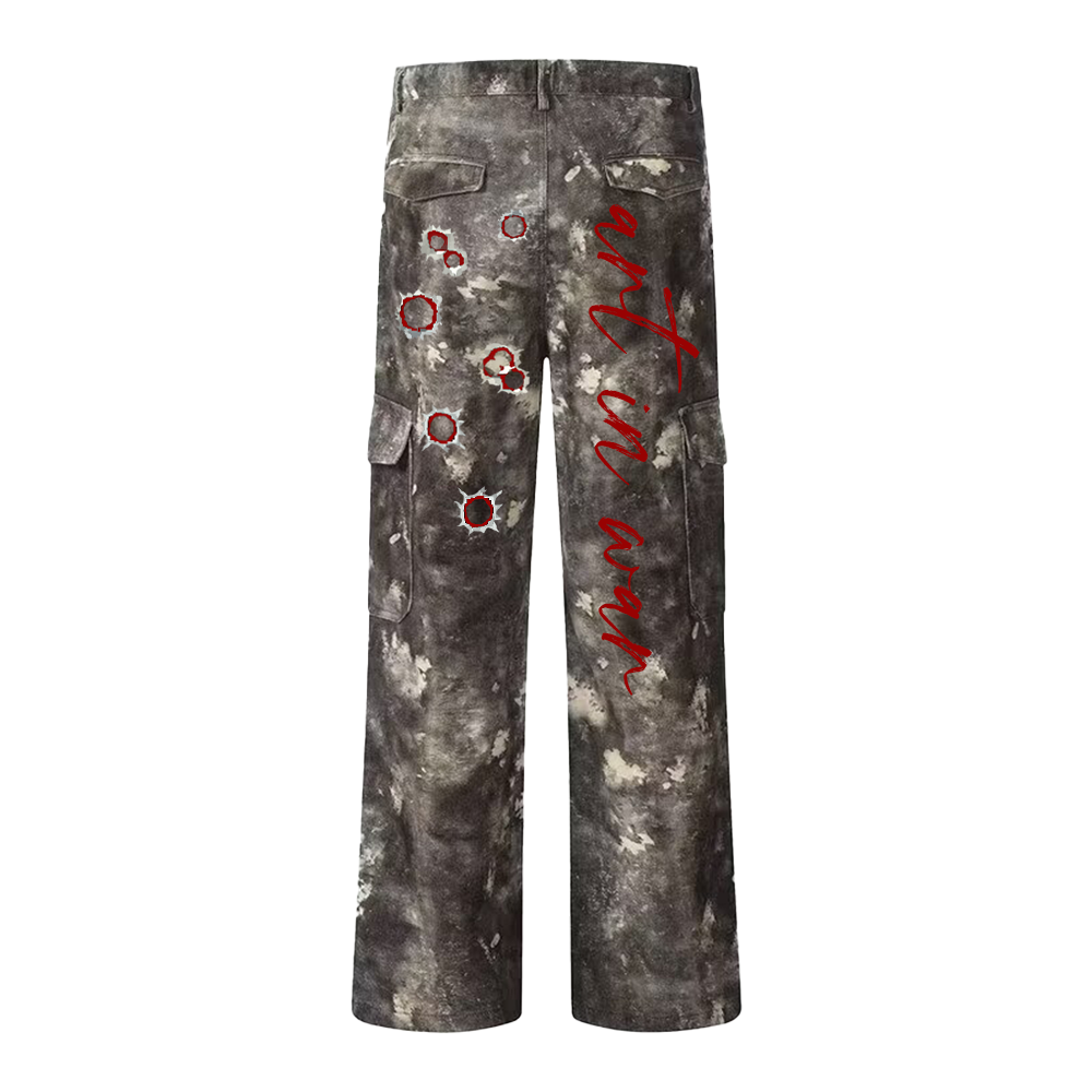 Art In War Heavy Industry Dirty Stain Cargo Pants