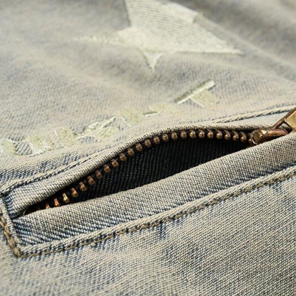 High Street Washed Stars Denim Jacket