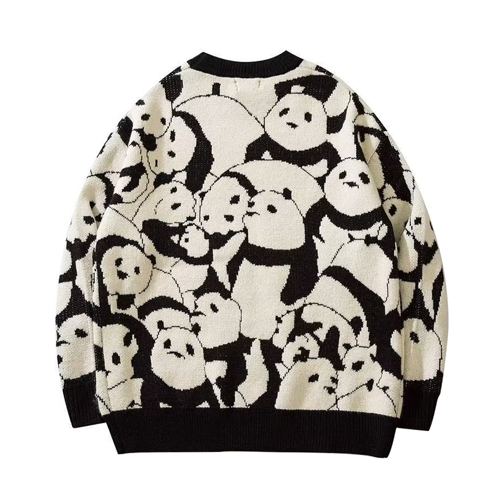 Cute Panda Bottom Flower Sweater