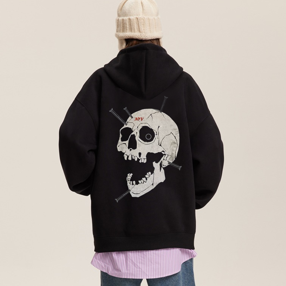 High Street Bold Skull Graphic Hoodie