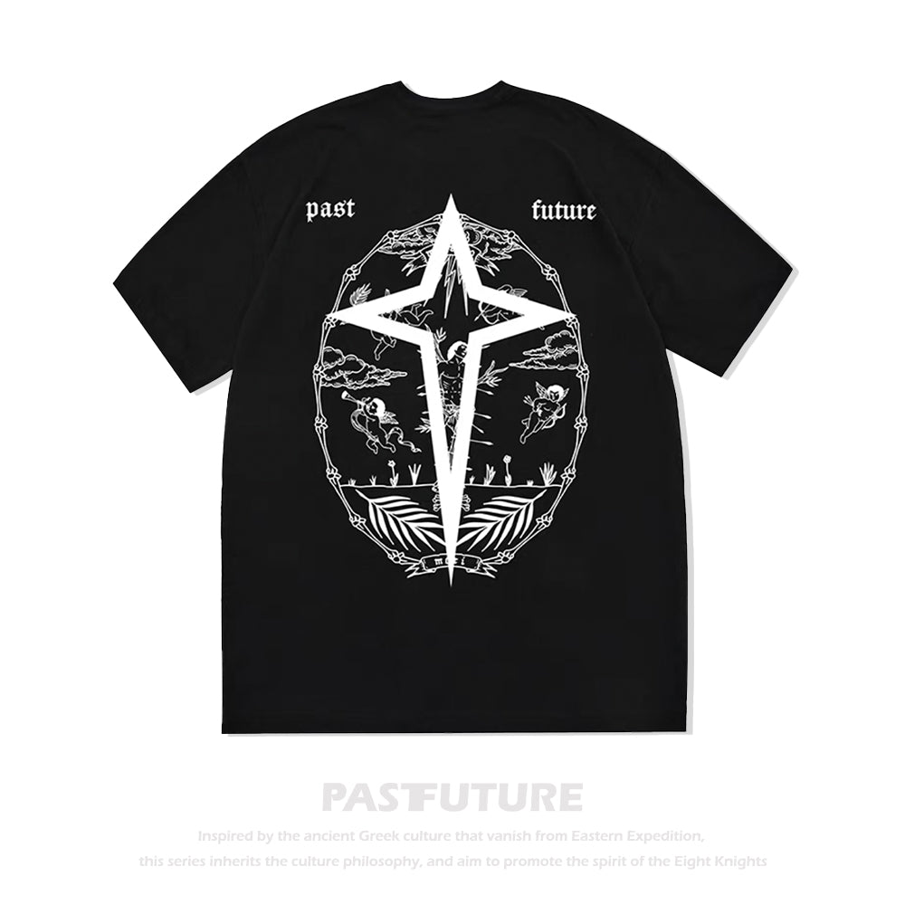 🔥Past Future | Star Angel Print T-shirt
