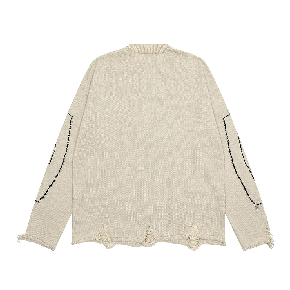 American Retro Hole Cross Sweater