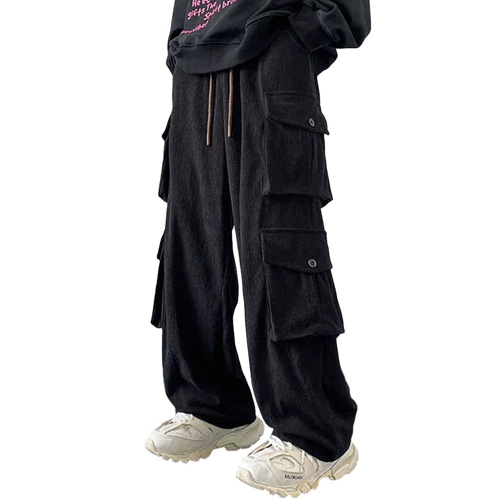 Retro Corduroy Multi-pocket Sweatpants