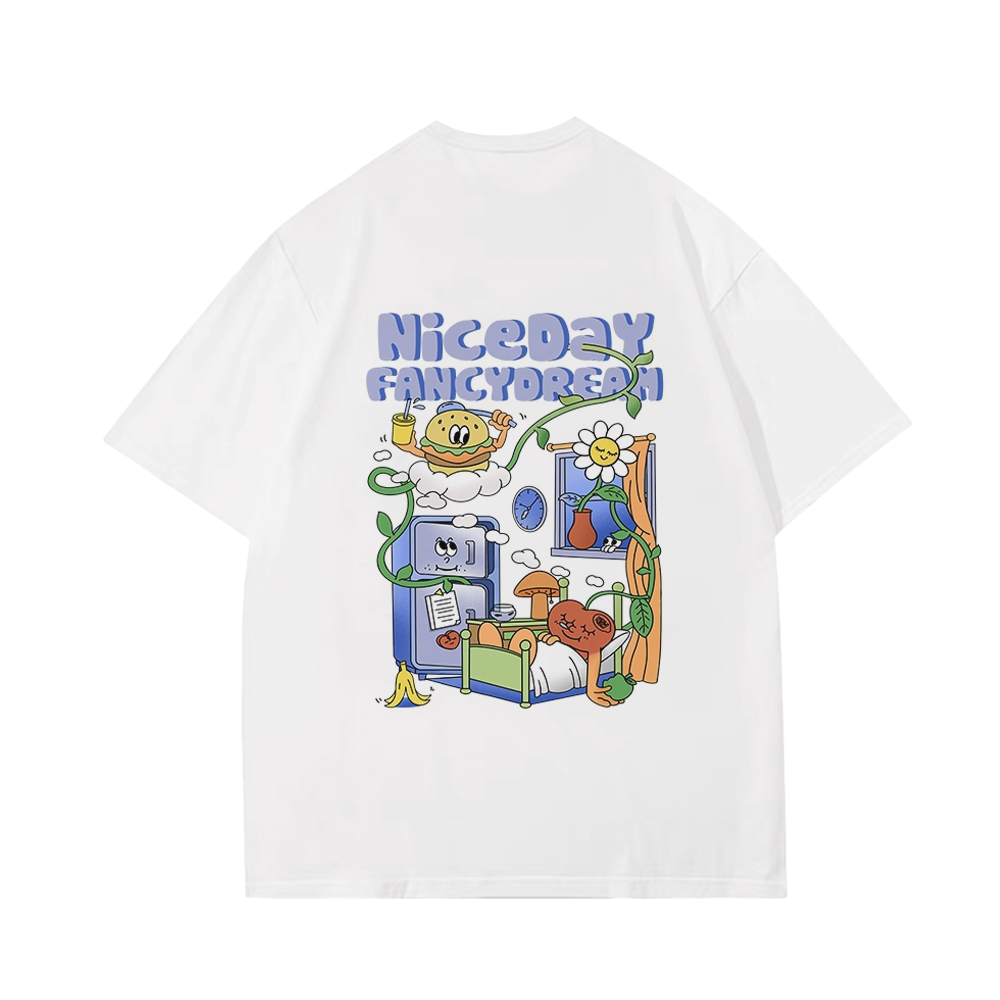 Cute Niceday Cartoon Burger T-Shirt