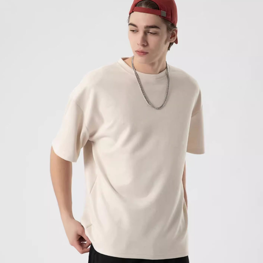 Heavy Solid Suede T-Shirt