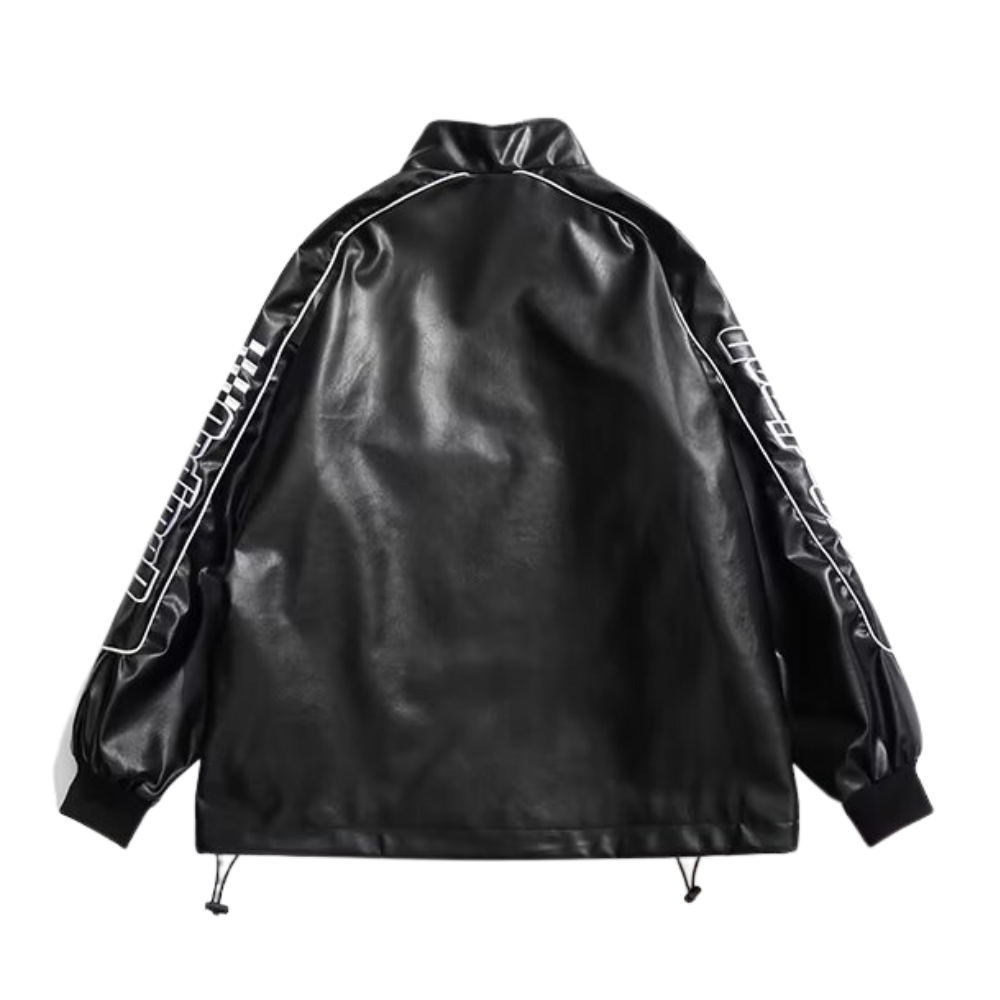 Simple Solid Color Biker Jacket