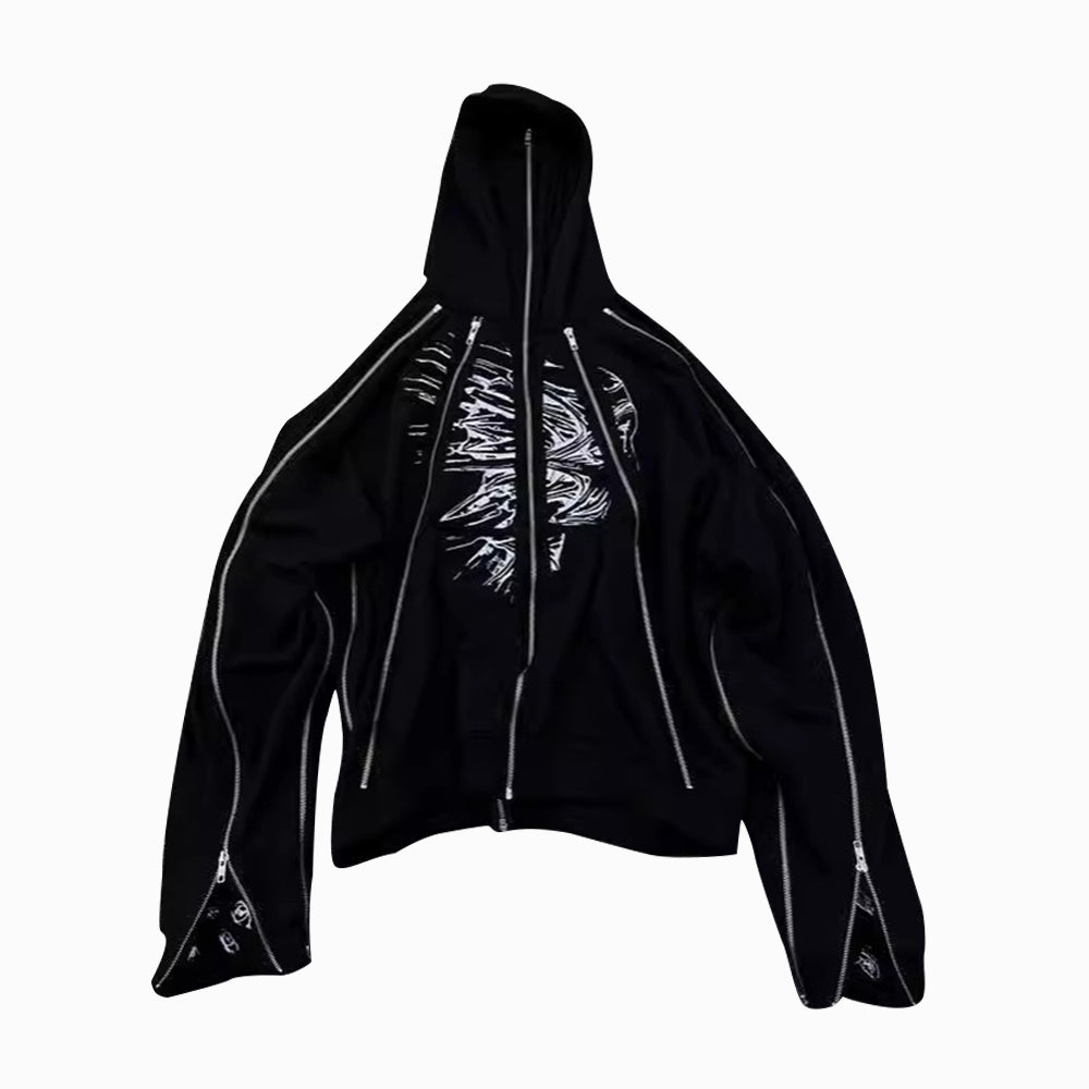 AokLok Dark Harajuku Zipper Hoodie