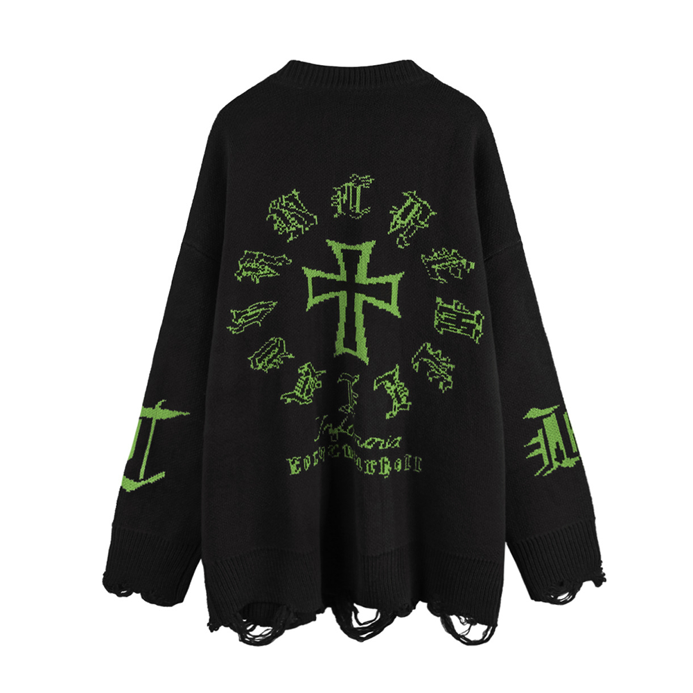 Casual Sanskrit Jacquard Sweater