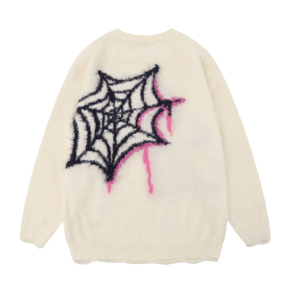 OOC' Hip Hop Pentagram Spider Sweater