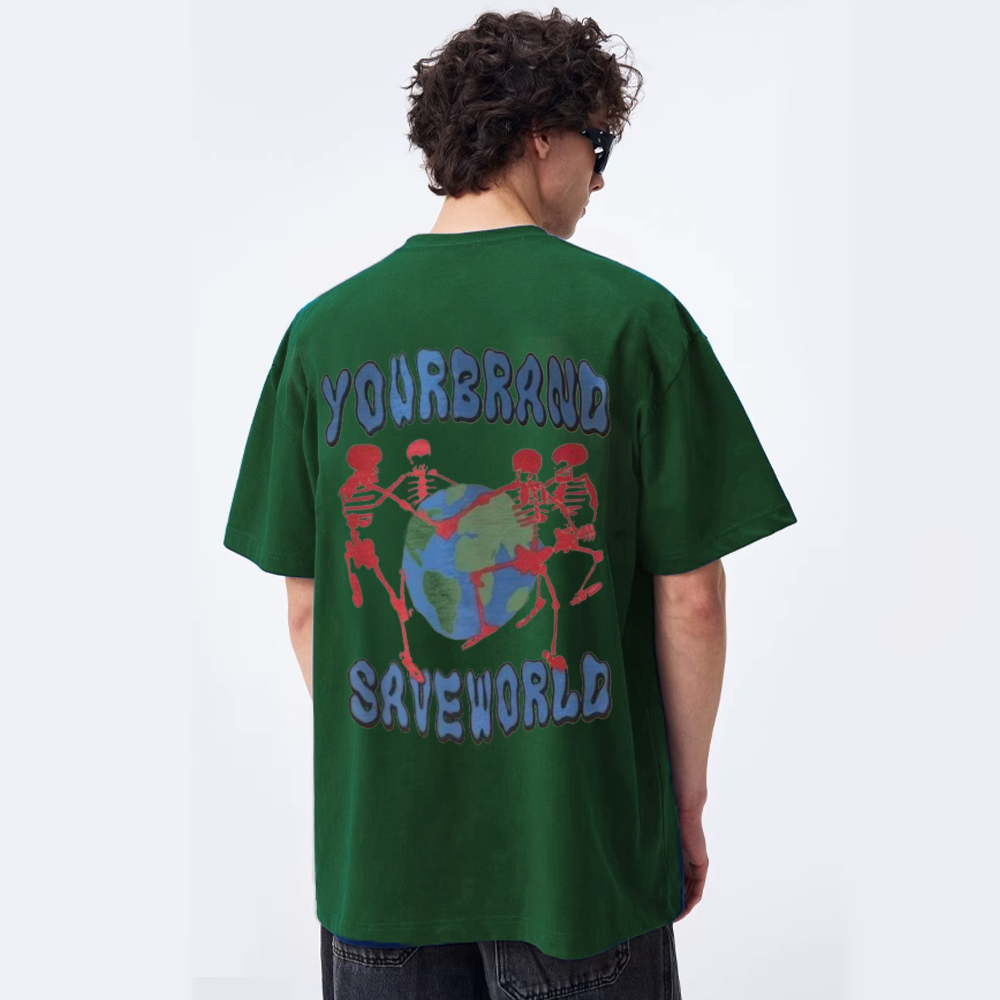 🌍Skeleton Surrounds The Earth T-Shirt