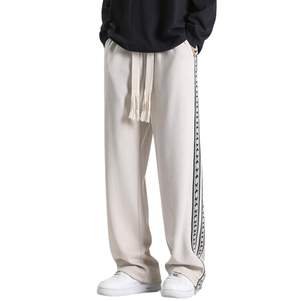 Retro Side Braided Drawstring Sweatpants